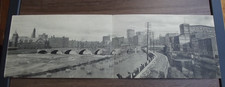Vintage B/W Elongated Print-Erie Canal Aqueduct-Buildings in Rochester-New York picture