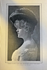 1902 Vintage Magazine Illustration Actress Estabrook Galloway picture