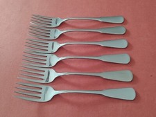 6 Oneida SSS COLONIAL BOSTON Stainless SALAD FORKS 6 3/4