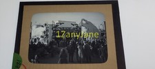 E11 Glass Magic Lantern Slide CHICAGO'S WORLD FAIR 1933-34 CROWD ADVENTURE LAND picture