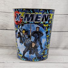 Vintage 2000 Marvel X-Men metal wastebasket/trash can Authentic | Excellent picture