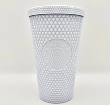 Starbucks Textured 16oz Studded Tumbler ~ White Matte & Mint Green picture