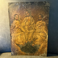 Old Retablo Painting on Metal of The Transfiguration picture