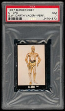 1977 BURGER CHEF STAR WARS C-3PO *ROOKIE CARD* LUKE SKYWALKER PSA 7 POP 4 picture