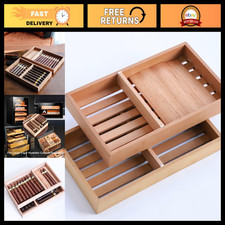 2pcs Spanish Cedar Cigar Tray with Adjustable Divider & 12 Count Humidor Sheets picture