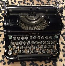 Vintage 1930’s Portable Underwood Champion Black Antique Typewriter RARE  VHTF picture