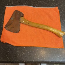 Vintage Super Banko Hatchet Axe w/ Sheath Wood Handle Sweden picture
