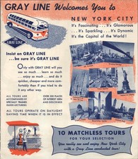 1940s SEEING NEW YORK CITY vintage sightseeing brochure GRAY LINE BUSES picture