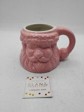Slant Collections Christmas Santa Claus Ceramic Mug Pink 15oz Holiday Coffee Cup picture