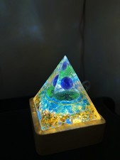 Handmade Orgonite Resin Pyramid Tree of Life Crystal Meditation Home Decor picture