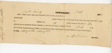 1875 Lancaster PA Tax Notice West Hempfield Township HM Weaver signed picture