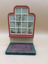 Vintage ANRI Winter View Out A Window Back Drop Display Stand Base Italy picture