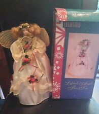 Angel Christmas Traditions Tree Topper Light Up Vintage In Box picture