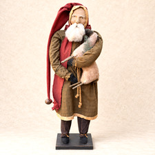 Arnett's Country Store Primitive Santa Sheep Folk Art Christmas Large 29
