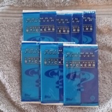 Topps Batman Forever Movie Photo Non-Sport Sticker Sealed Packs Lot of 7 picture