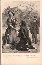 c1900s CHARLES DICKENS SERIES Postcard PICKWICK PAPERS Mr. Tupman & Miss Wardle picture