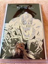 Tormented Tome- Platinum Protector Embossed Spot Foil Kyle Willis Ltd. 100 Venom picture