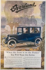 Masterpiece Ad of Yesteryear - 1920 Overland Sedan Toledo Oh - Ad #2208 picture