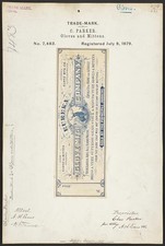 Photo:C Parker Eureka Glove Mfg Co Trademark Gloves Mittens 1879 picture