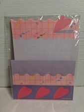 Vintage 1986 Sanrio Hearts Mini Stationery Set Sheets Envelopes Stickers *RARE* picture