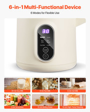 VEVOR 6-in-1 Nut Milk Maker, 20oz Compact for Oat, Soy, Nut, Self-Clean picture