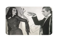 Maila NURMI & Bela LUGOSI as Dracula & Vampira Retro 8x12 Aluminum Metal Sign picture