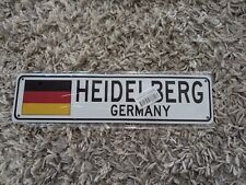 NEW Heidelberg Germany Flag Metal Sign 4x16 Inch Wall Art Man Cave Collectible picture
