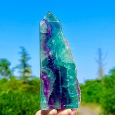 1.27LB Rare Natural Fluorite Quartz Crystal Freeform Mineral Specimen Healing picture
