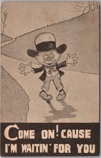 Vintage 1913 Comic Greetings Postcard 