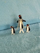 Penguins Glass Penguin Family Of 3 Miniatures picture