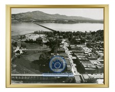 LAKE PEND OREILLE SANDPOINT IDAHO MAIN STREET 1940 8X10 GOLD FRAMED PHOTO picture