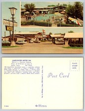 Lamplighter Motor Inn Dallas Texas Swimming Pool Restaurant Postcard picture