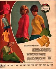 1967 Sears plush Rugs PRINT AD women 60s Junier Sportmixers nostalgic d5 picture