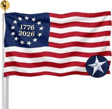 Embroidered 1776 250 Anniversary USA Flags 3X5 Outdoor- Betsy Ross American 2026 picture