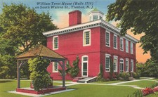 WILLIAM TRENT HOUSE ON SOUTH WARREN STREET POSTCARD TRENTON NJ NEW JERSEY 1930s picture