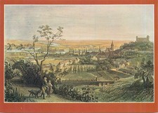 Postcard - Bratislava Bratislava - general view castle steam train - Ludwig Rohbock picture