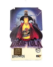 Vintage 90s Miller Genuine Draft Count Draftula Halloween Beer Cardboard Display picture