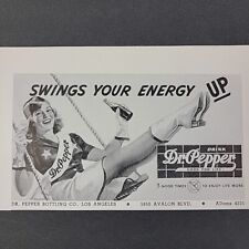Vtg 1941 Print Ad Dr. Pepper Swings Your Energy Up Good For Life Los Angeles picture