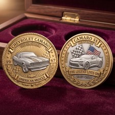 Chevrolet Camaro SS Commemorative Coin, Classic and Modern Muscle Car Lover Gift picture