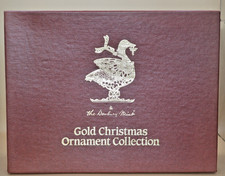 Danbury Mint 1991 Gold Christmas Ornament Collection Set electroplated gold picture