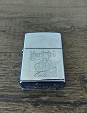 1999 Marlboro Zippo Lighter Chrome Cowboy Design Vintage Advertising USA picture