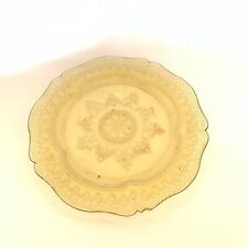 Vintage Yellow Depression Glass Round Large Platter Tray picture