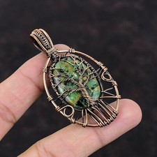 Tree Of Life Copper Ruby Zoisite Pendant- Made by Real Witches in INDIA picture