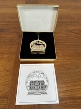 Official 2019 Oklahoma Governor's Mansion Christmas Ornament Gold Snow Globe NIB picture