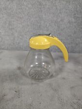Vintage Syrup Server Yellow Plastic Top Glass Base Federal Tool Corp Chicago picture