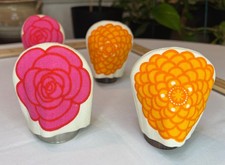 Vintage LENA EKLUND Egg Cosies  - Laurids Lonborg, Denmark Set 4 Flowers picture