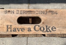 VTG 1964 Coca-Cola Wooden Crate Box San Bernardino CA – Los Angeles 18.5”x12.5” picture