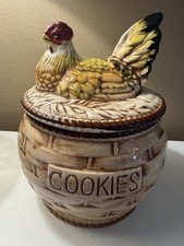 Vintage Tilso Hand painted Chicken Cookie Jar Japan picture
