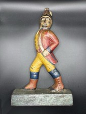 Antique Cast Iron Hessian Soldier Doorstop Painted Military Figure 11