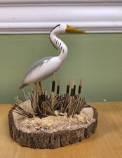 OOAK Hand Carved & Painted Great Blue Heron Decoy #2 - Dale Phillips  picture